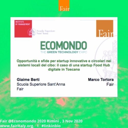 Fair a Ecomondo sul tema Food e Sostenibilità